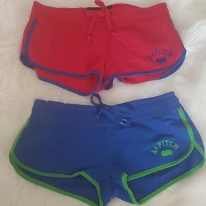 2 Abercrombie fleece shorts M women's